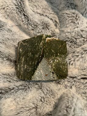 Polished Green Moss Agate Geometric Stone